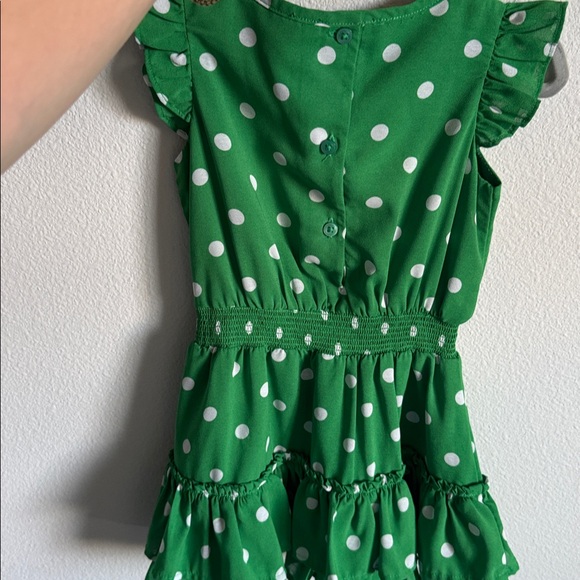 Janie and Jack Green Polka Dot Dress - Picture 4 of 5